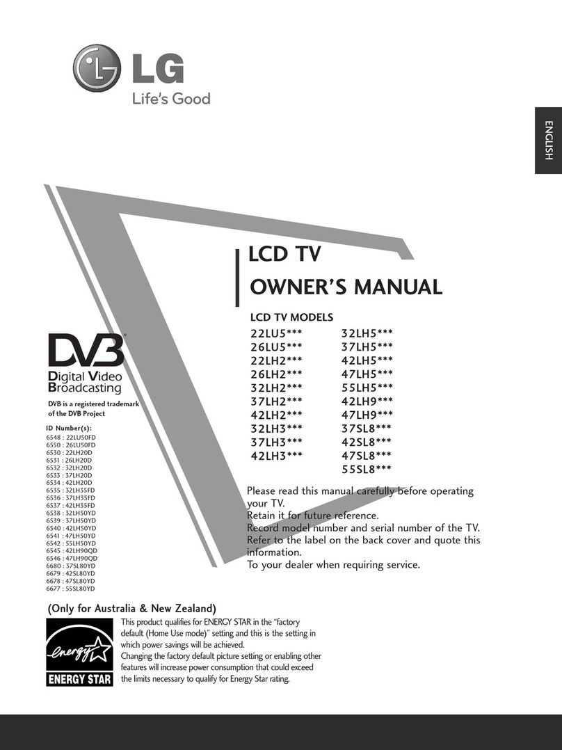 LG 37SL80YD User manual