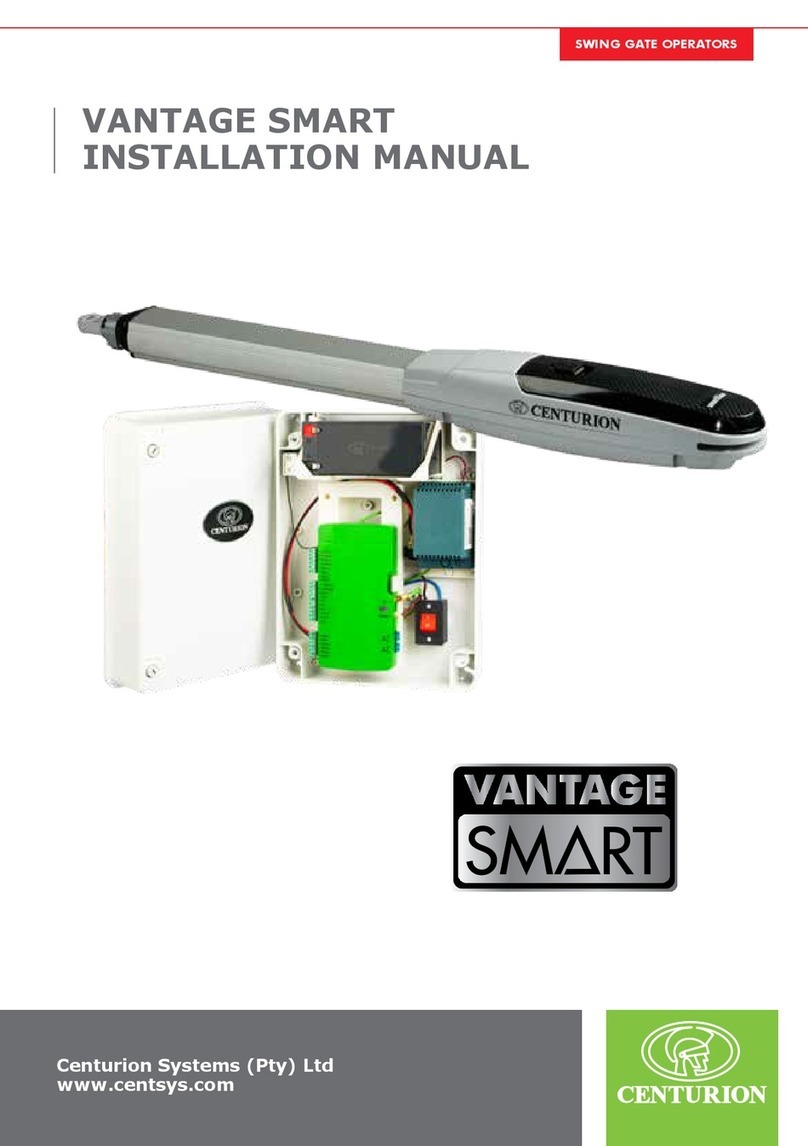 CENTURION SYSTEMS VANTAGE 400 SMART installation manual