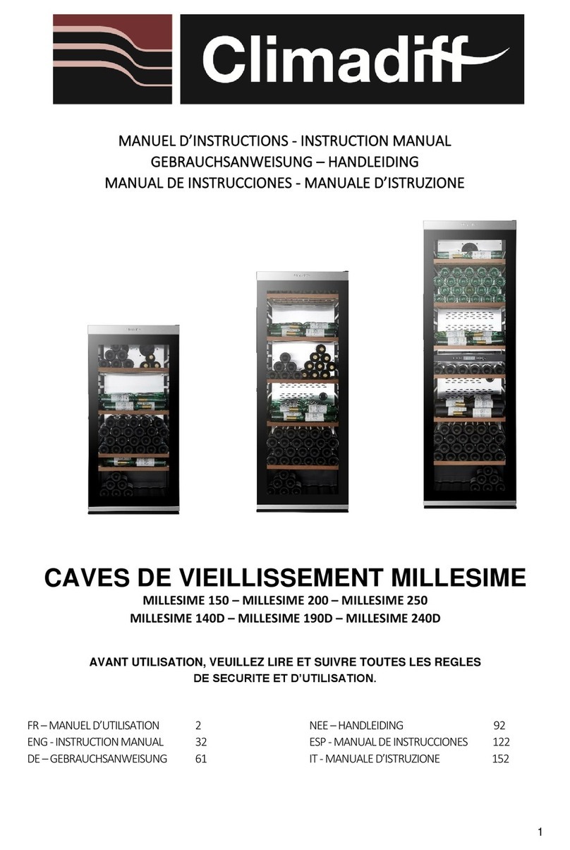 Climadiff MILLESIME 150 User manual