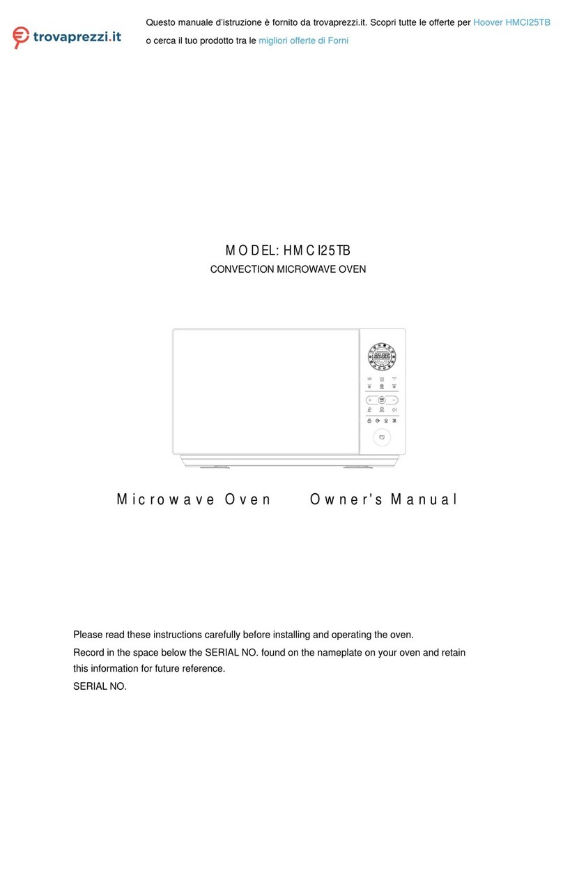 Hoover HMCI25TB User manual Hoover HMCI25TB User manual