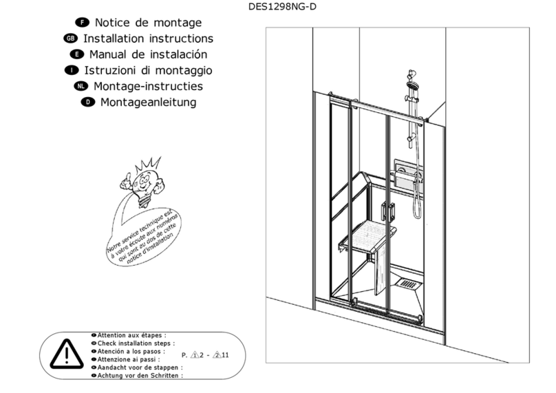 Kinedo Kinemagic Royal 2 DES1298NG-D installation instructions Kinedo Kinemagic Royal 2 DES1298NG-D installation instructions