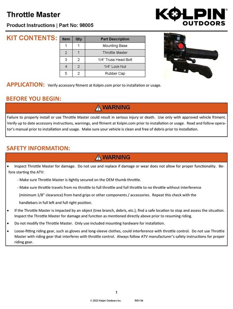 Kolpin Outdoors Throttle Master installation instructions
