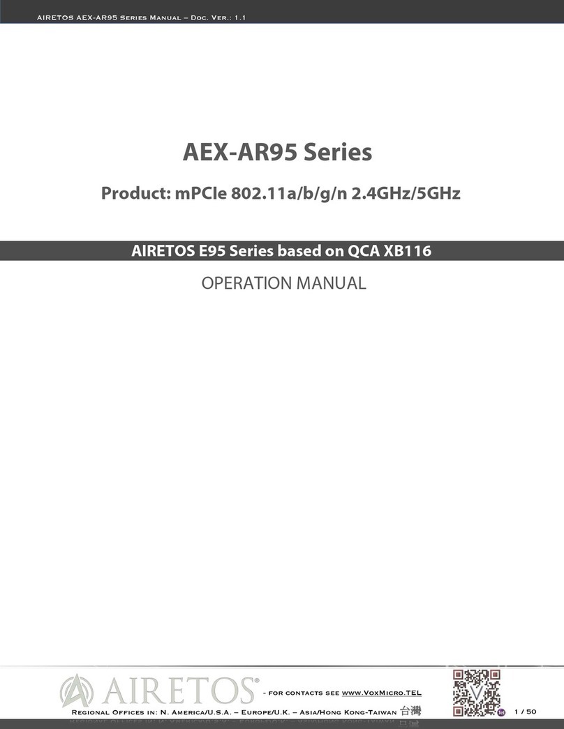AIRETOS AEX-AR95 Series User manual