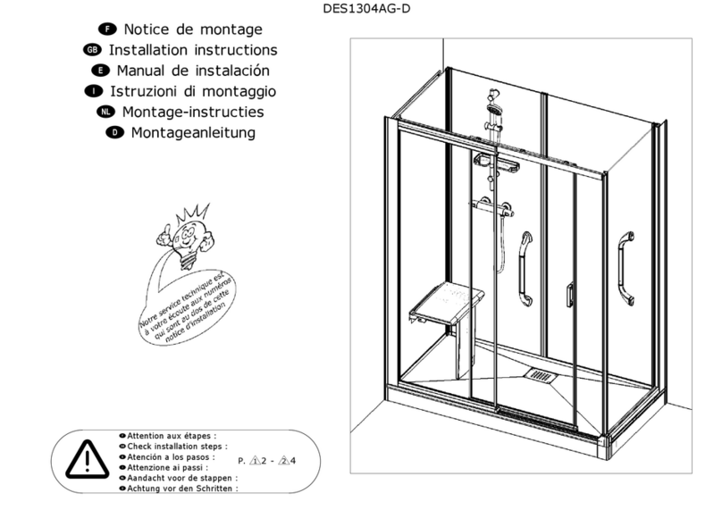 Kinedo Kinemagic Royal 2 DES1304AG-D installation instructions