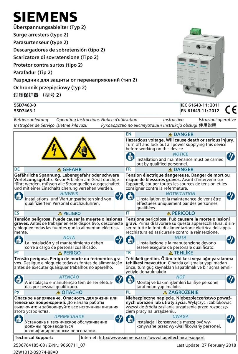 Siemens 5SD7463-0 Operating	 instruction