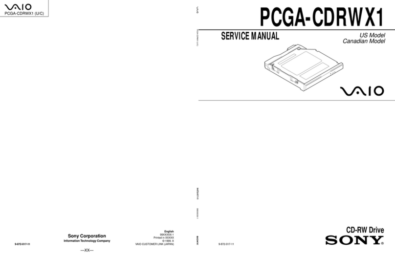 Sony VAIO PCGA-CDRWX1 User manual