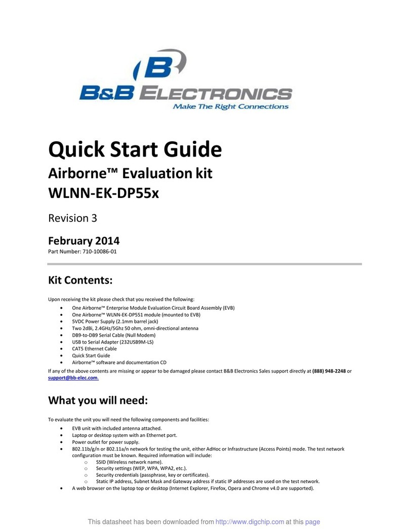 B&B Electronics Airborne WLNN-EK-DP55x User manual