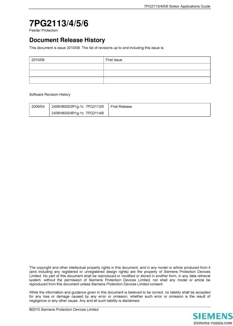 Siemens Solkor 7PG2114 Application guide