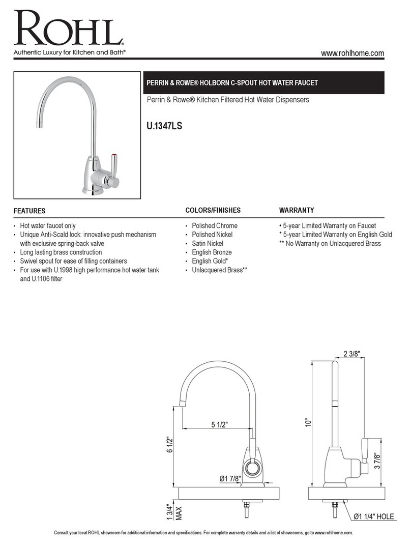 Rohl Perrin & Rowe U.1347LS User manual Rohl Perrin & Rowe U.1347LS User manual