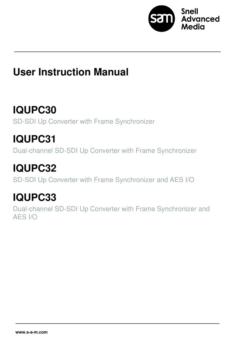 Snell Advanced Media IQUPC30 User instruction manual