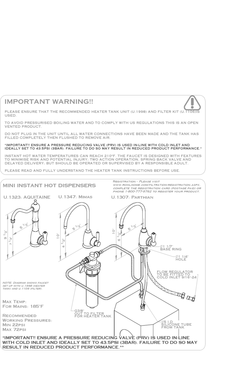 Rohl AQUITAINE U.1323 manual