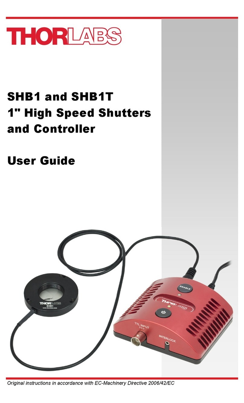 THORLABS SHB1 User manual