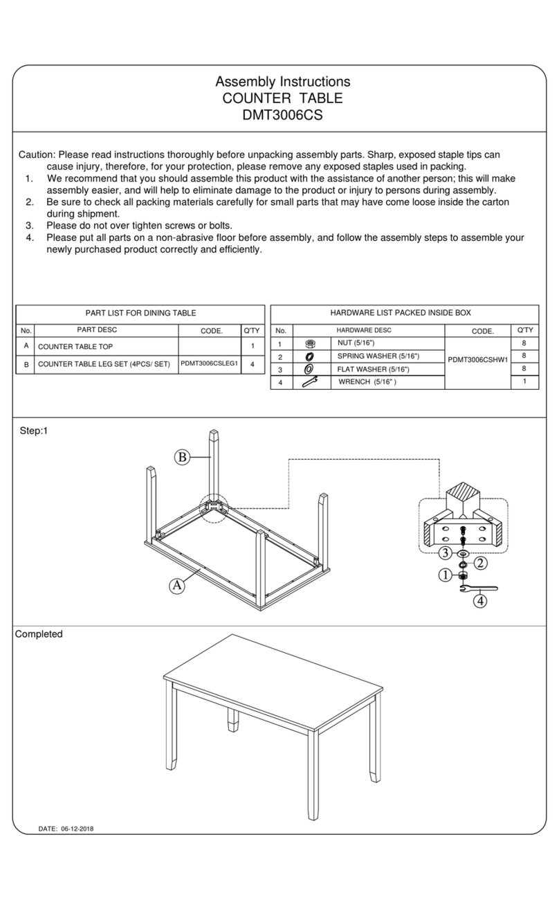 Elements DMT3006CS Assembly instructions