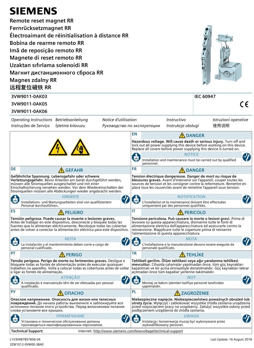 Siemens 3VW9011-0AK03 User manual