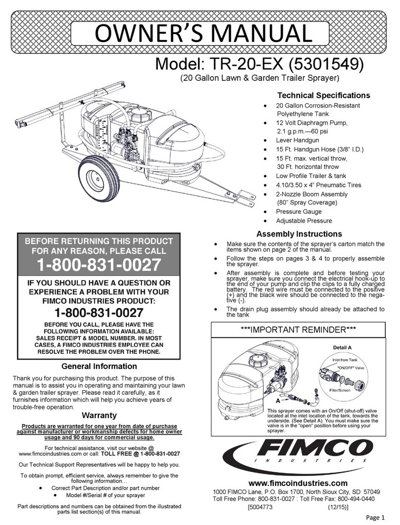 Fimco TR-20-EX owner's manual