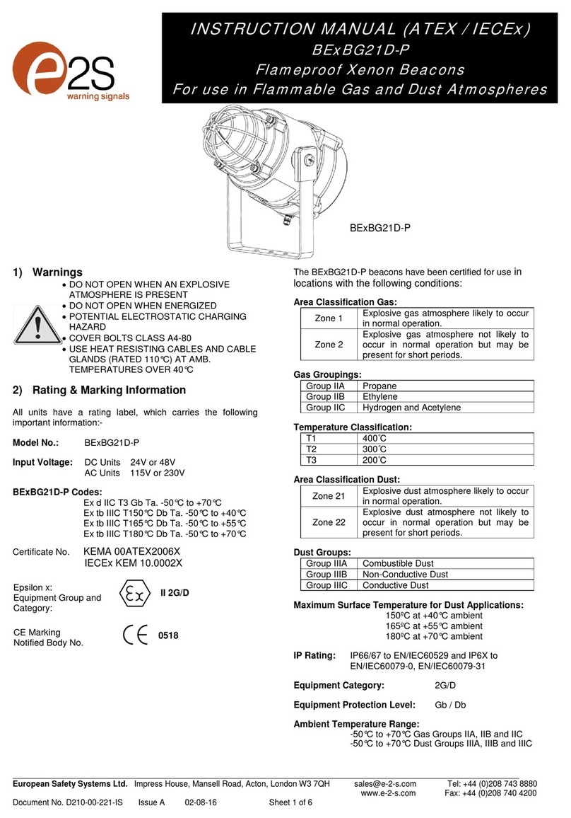 E2S BExBG21D-P User manual