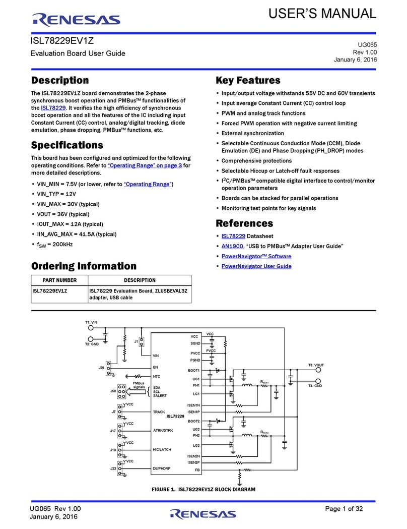 Renesas ISL78229EV1Z User manual