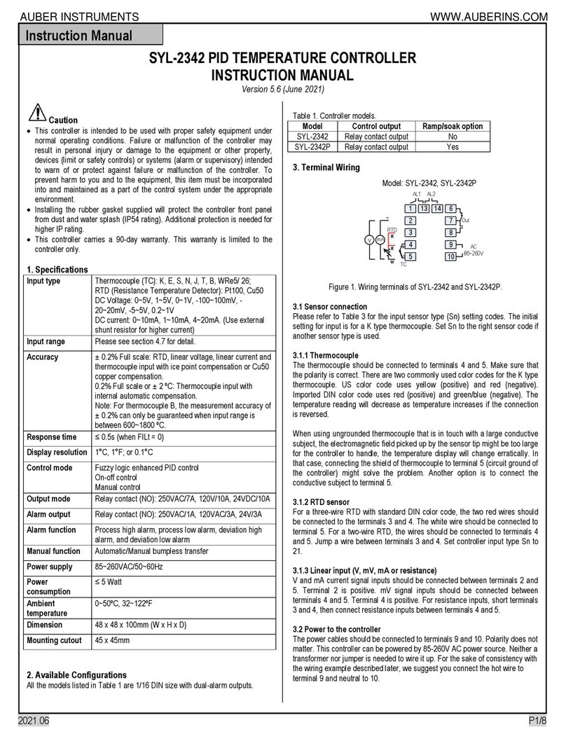 Auber Instruments SYL-2342 User manual