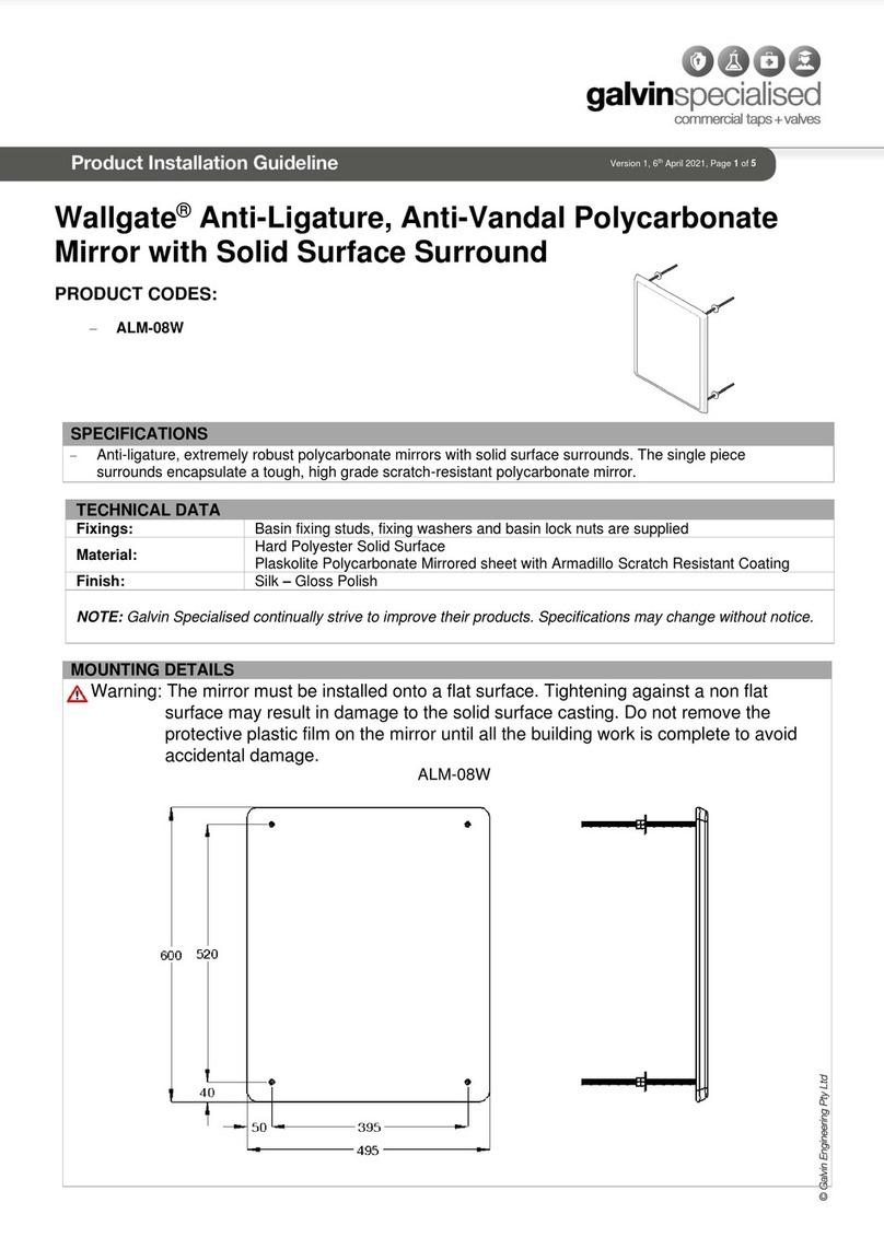 Galvin Specialised Wallgate ALM-08W Product installation guide