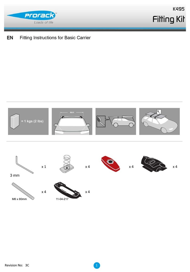 Prorack K495 Fitting instructions