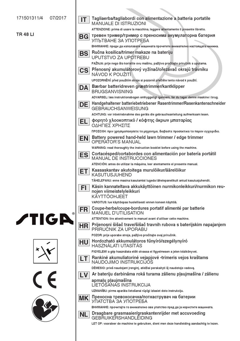 Stiga TR 48 LI User manual Stiga TR 48 LI User manual