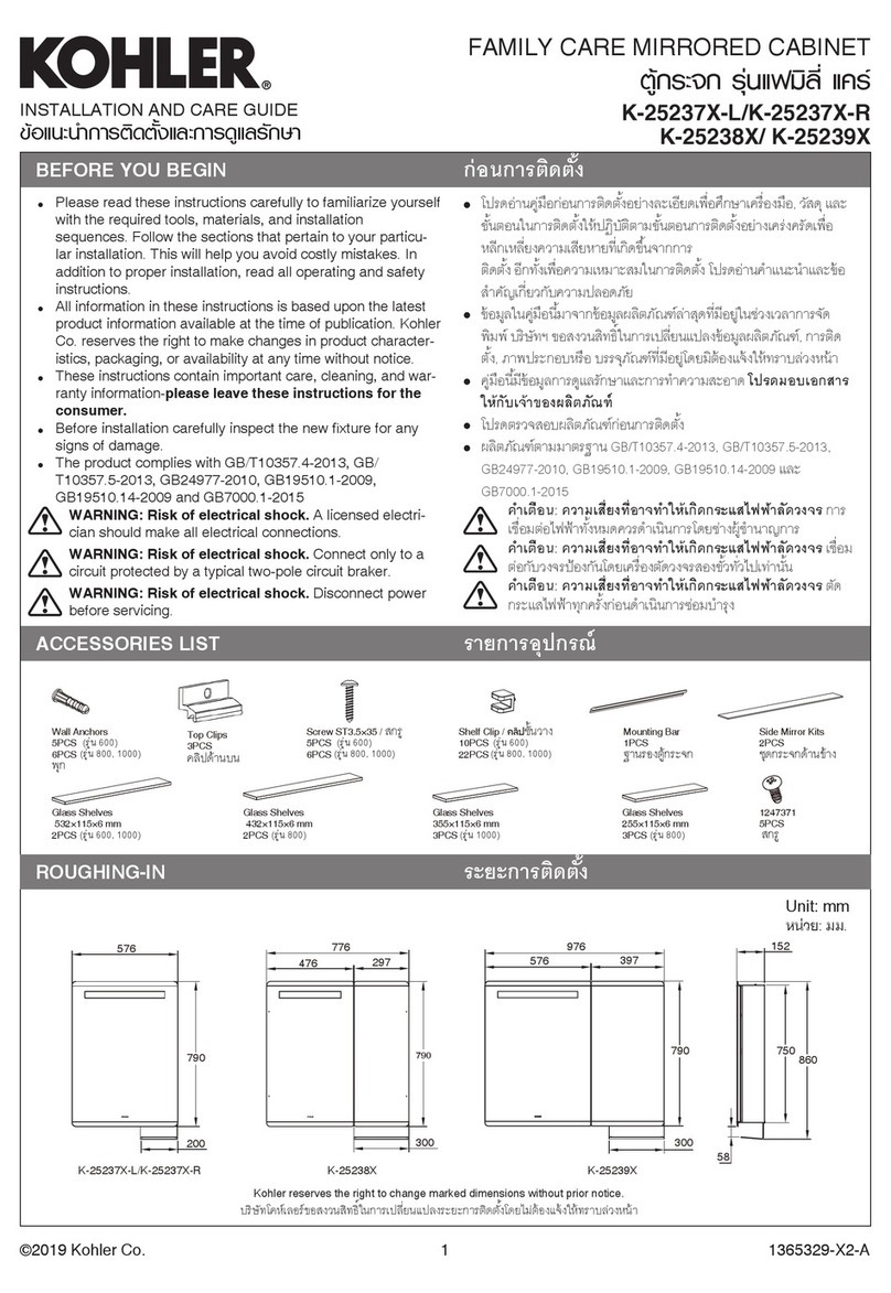 Kohler K-25237X-L User manual Kohler K-25237X-L User manual