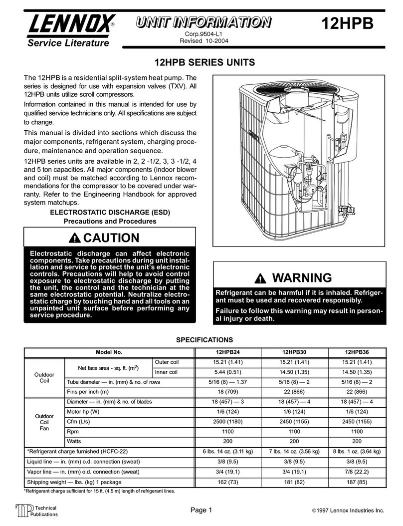Lennox 12HPB Series User manual