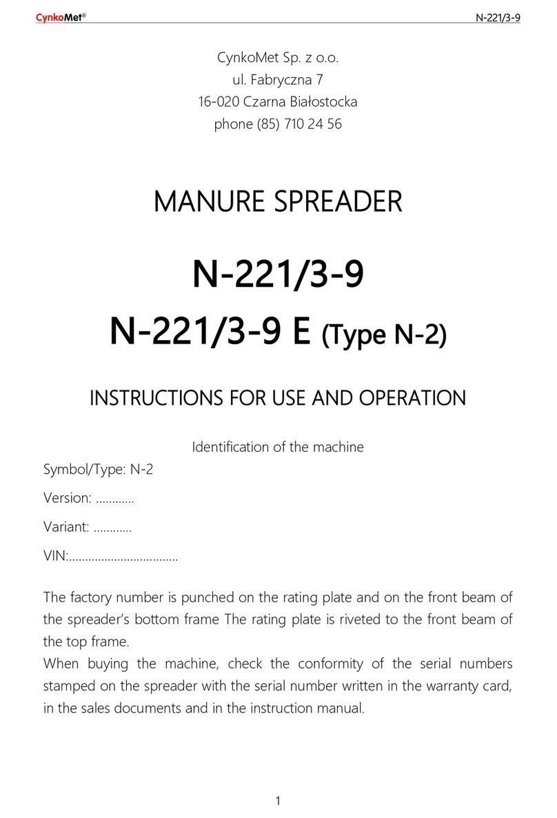 CynkoMet N-221/3-9 Instructions for Use and Operation