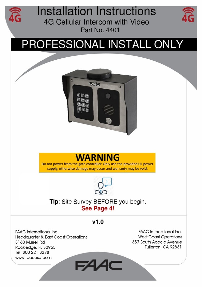FAAC 4401 User manual