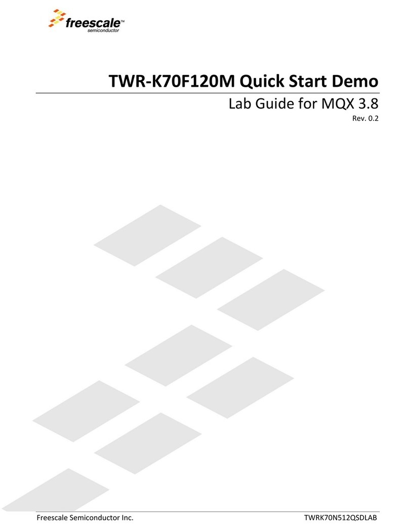 Freescale Semiconductor TWR-K70F120M User manual Freescale Semiconductor TWR-K70F120M User manual