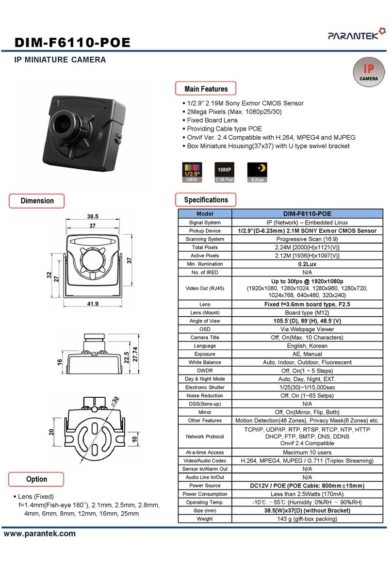 PARANTEK DIM-F6110-POE quick start guide