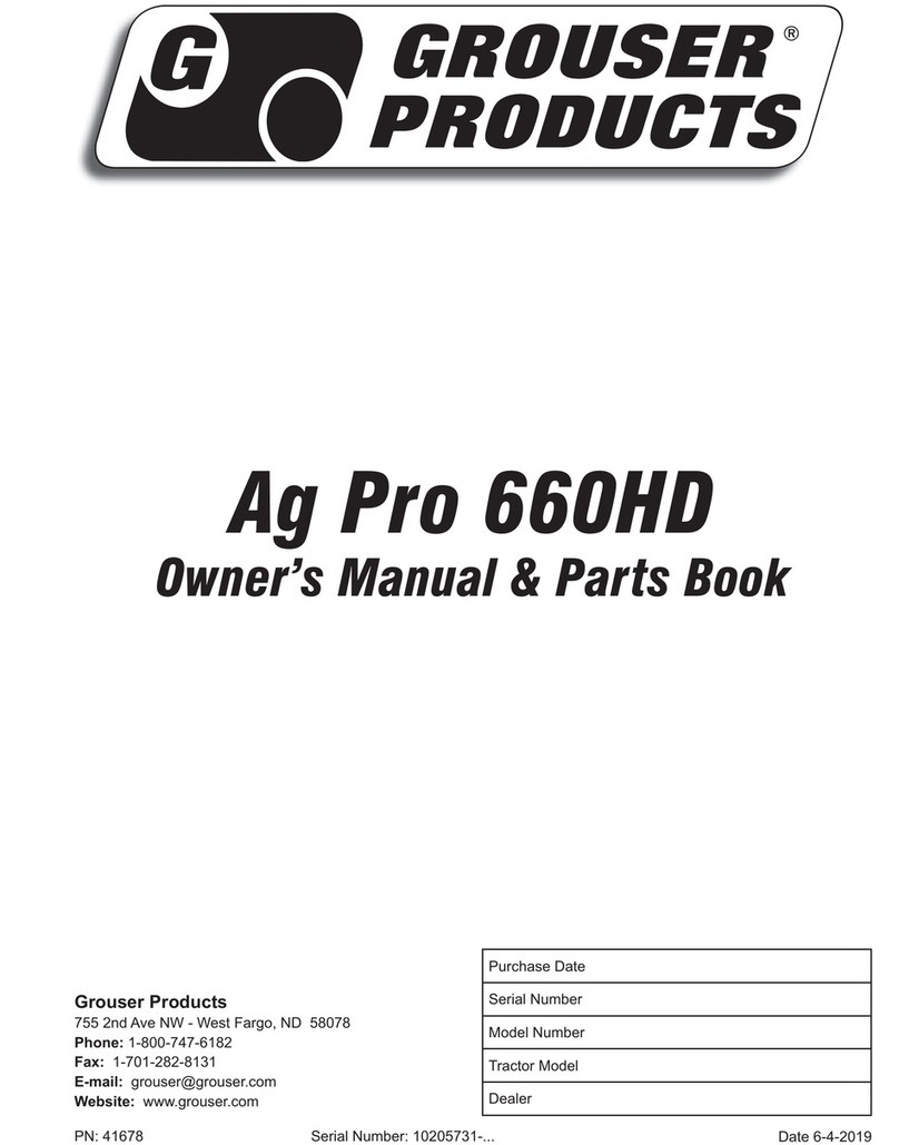 Grouser Products Ag Pro 660HD Owner's manual & parts book Grouser Products Ag Pro 660HD Owner's manual & parts book