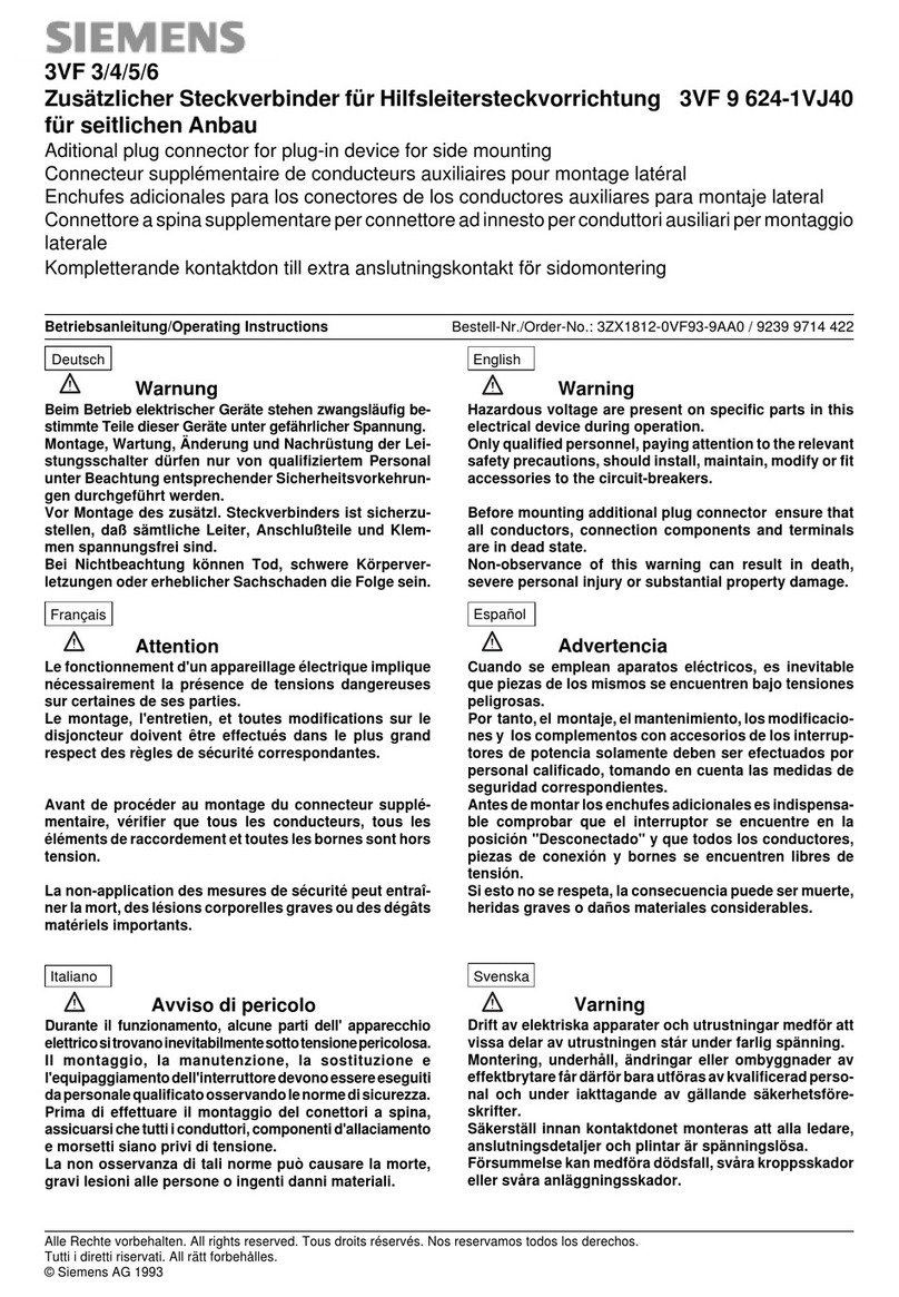 Siemens 3VF 3 User manual