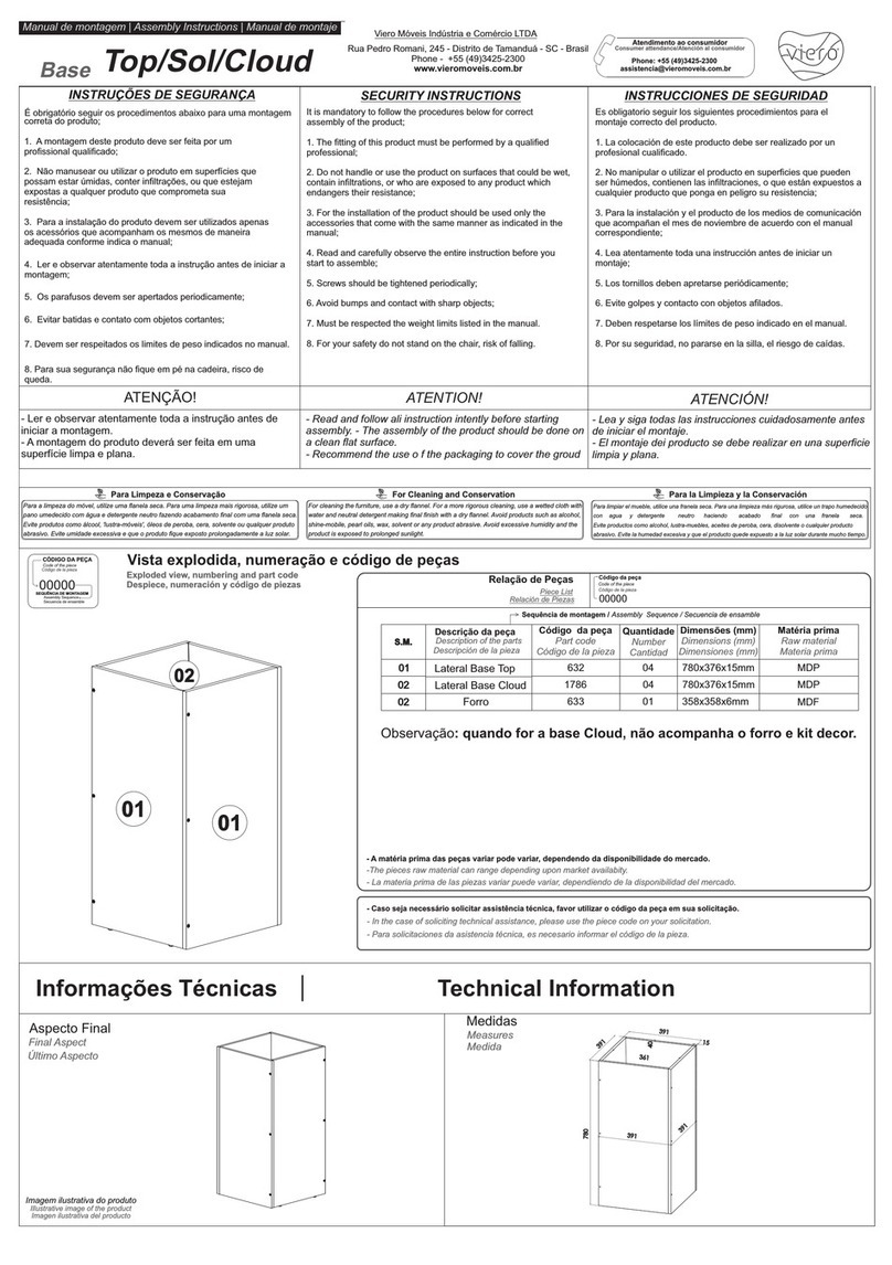 Viero Moveis Top User manual