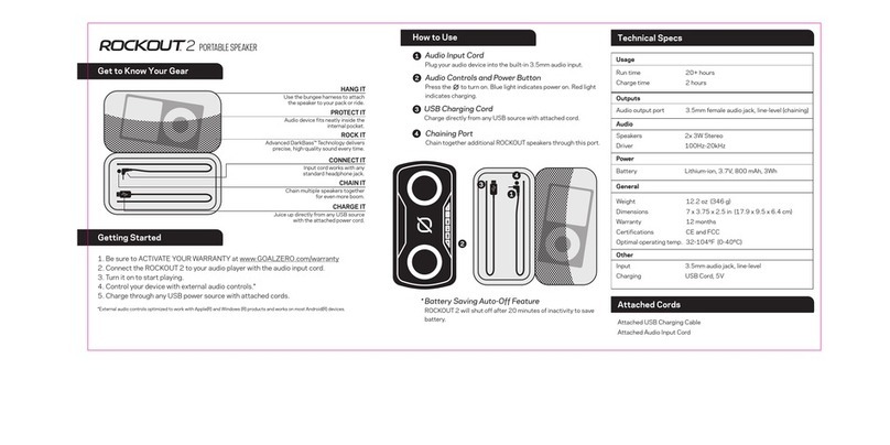 GOAL ZERO Rockout 2 manual