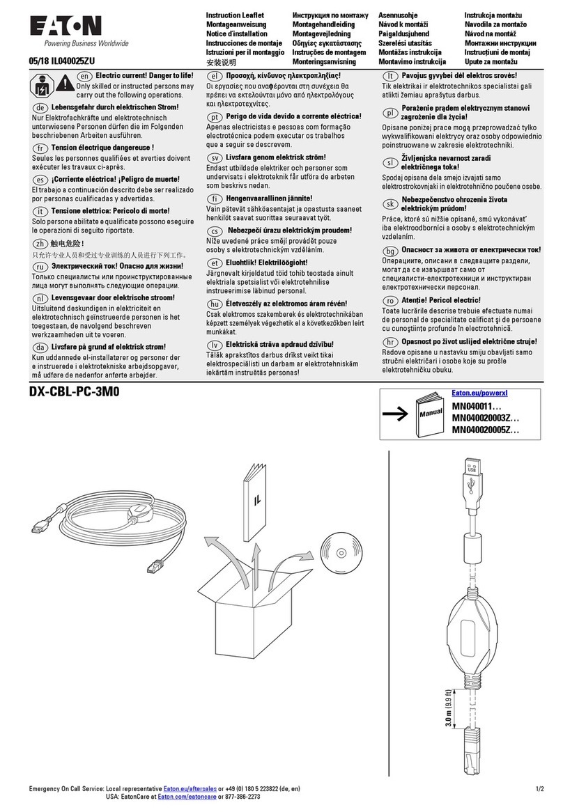 Eaton DX-CBL-PC-3M0 Instruction leaflet