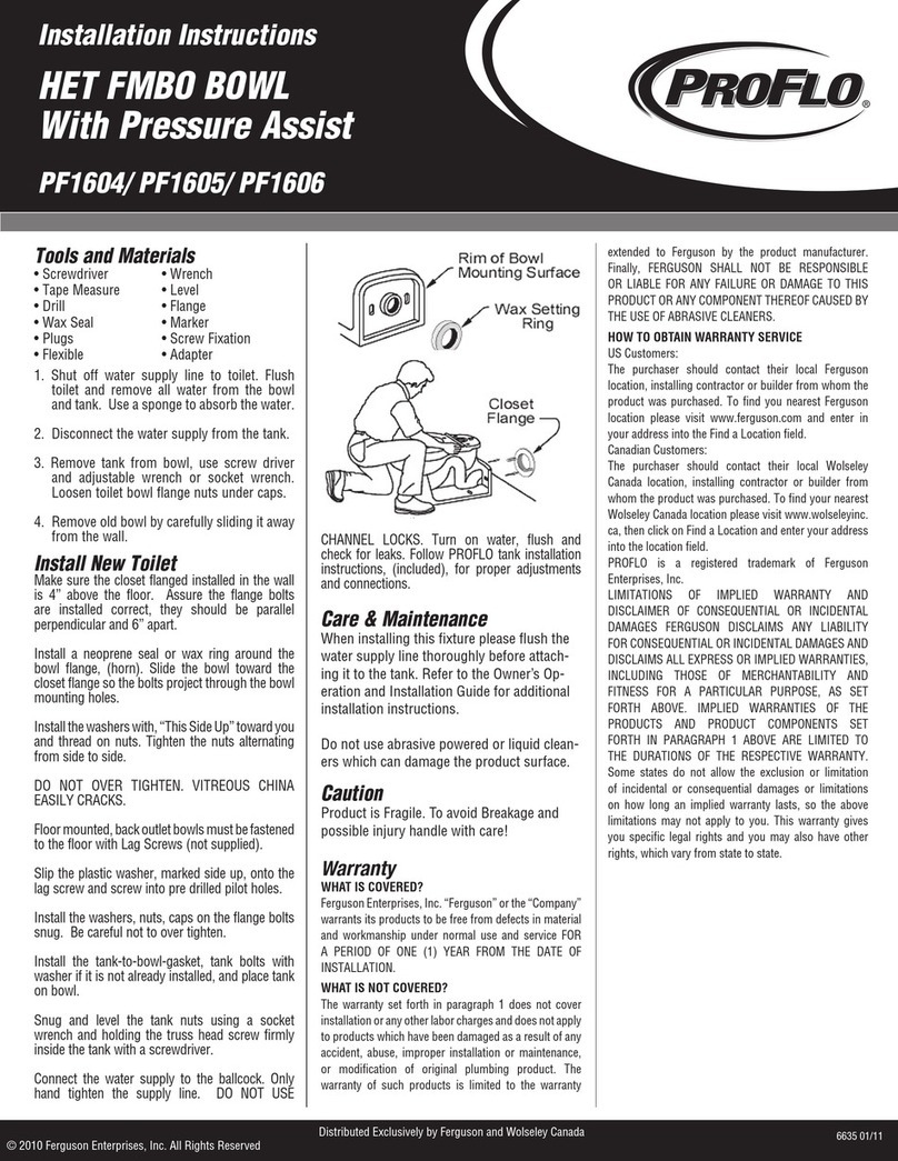 ProFlo PF1604 User manual