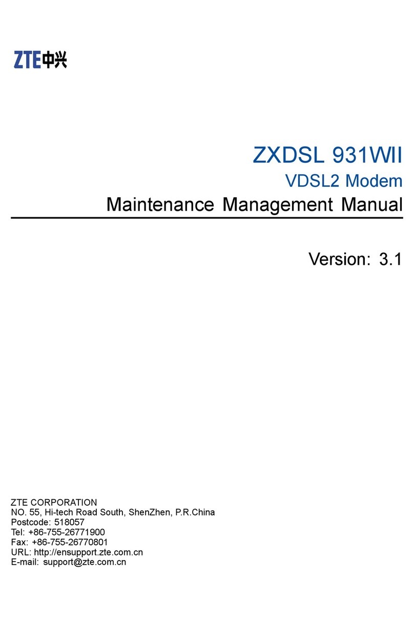 Zte ZXDSL 931WII Maintenance Management Manual
