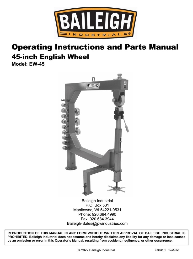 Baileigh EW-45 Operating instructions and parts manual