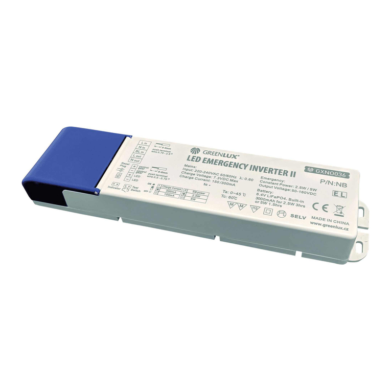 GREENLUX LED EMERGENCY INVERTER II user manual GREENLUX LED EMERGENCY INVERTER II user manual