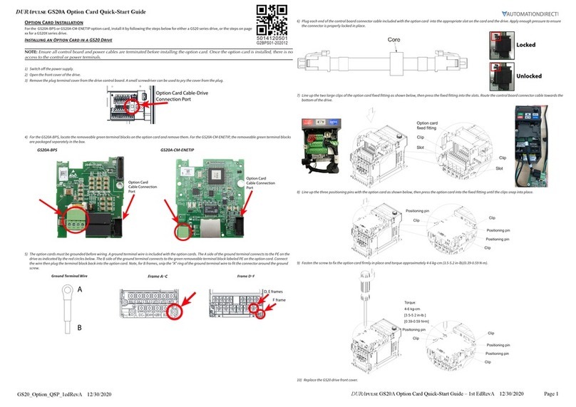 DURAPULSE GS20A quick start guide