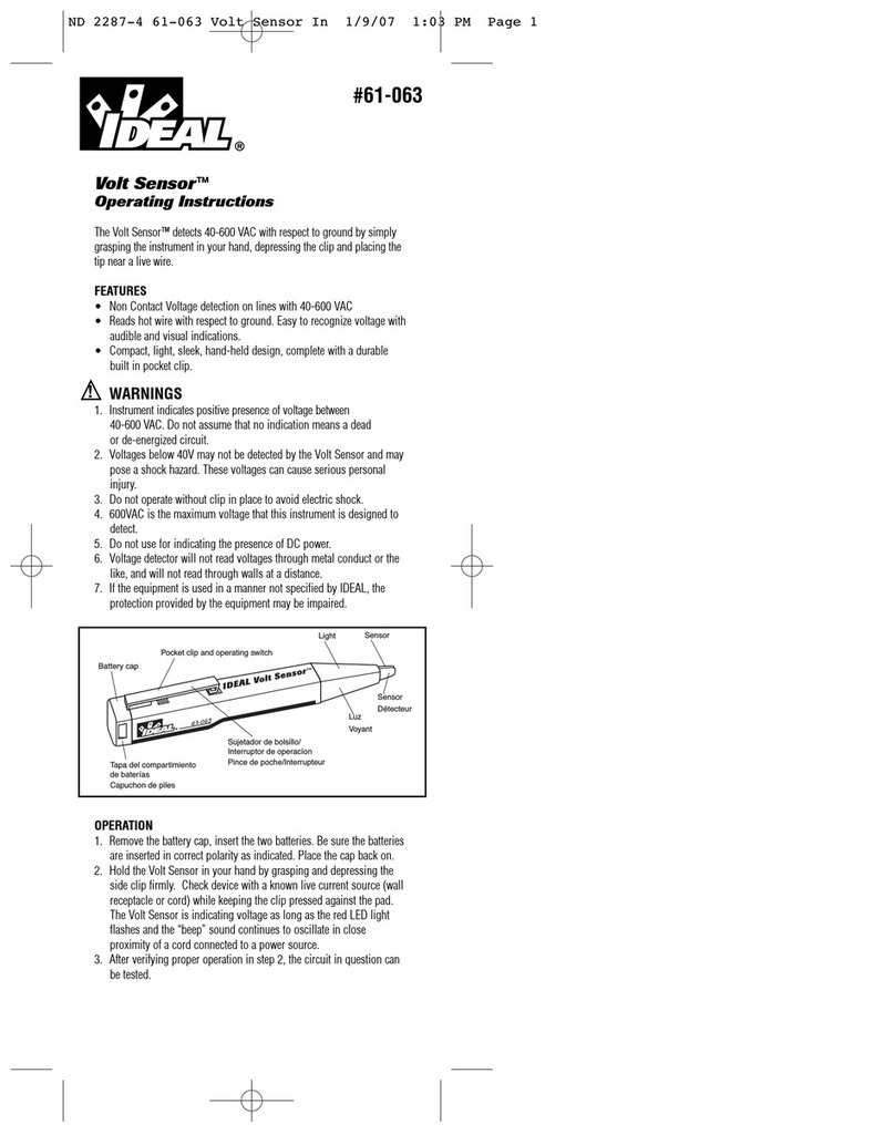 IDEAL Volt Sensor 61-063 User manual IDEAL Volt Sensor 61-063 User manual