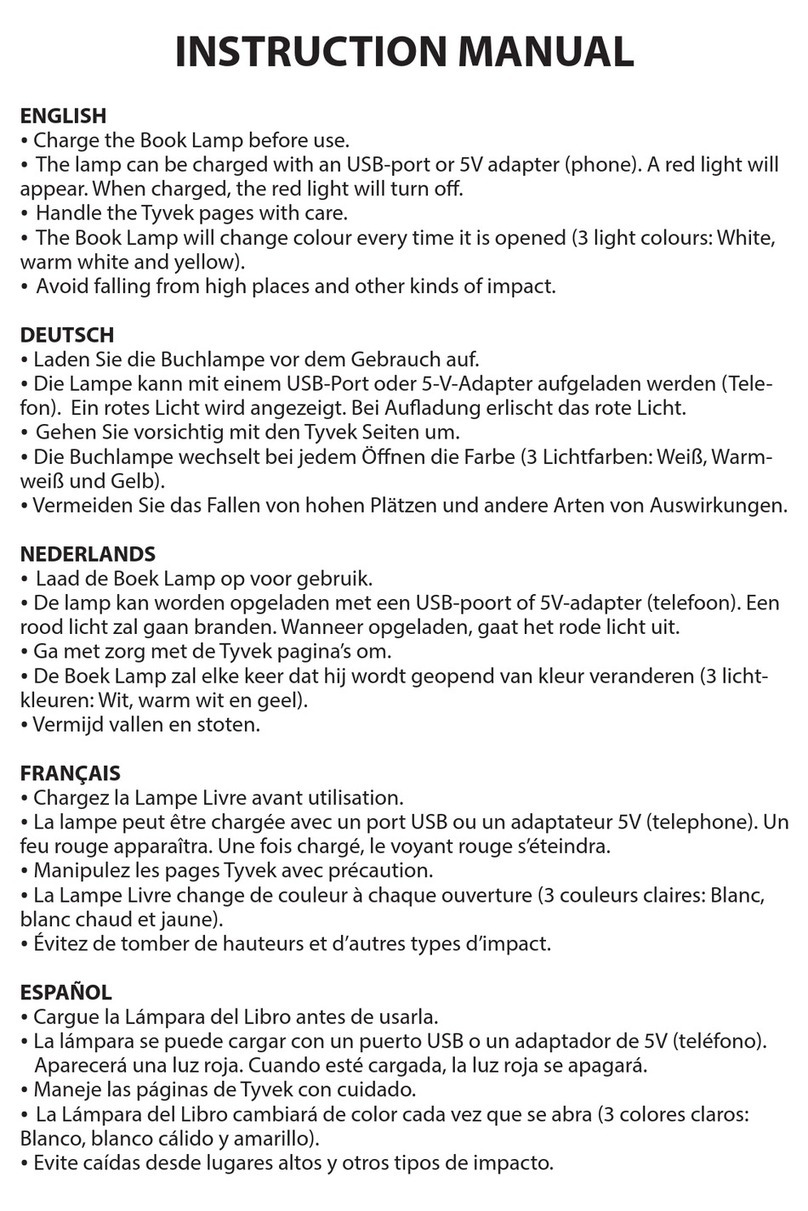 Gadgy Book Lamp instruction manual