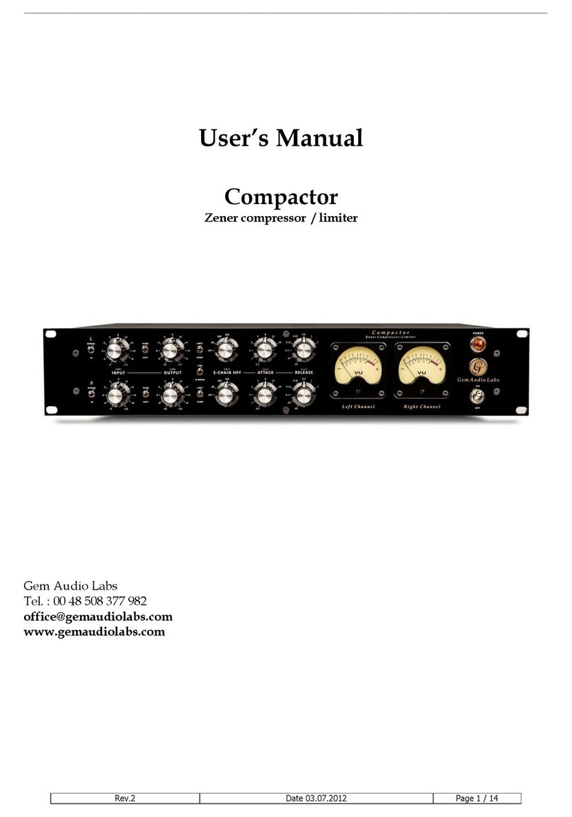 Gem Audio Labs Compactor user manual Gem Audio Labs Compactor user manual
