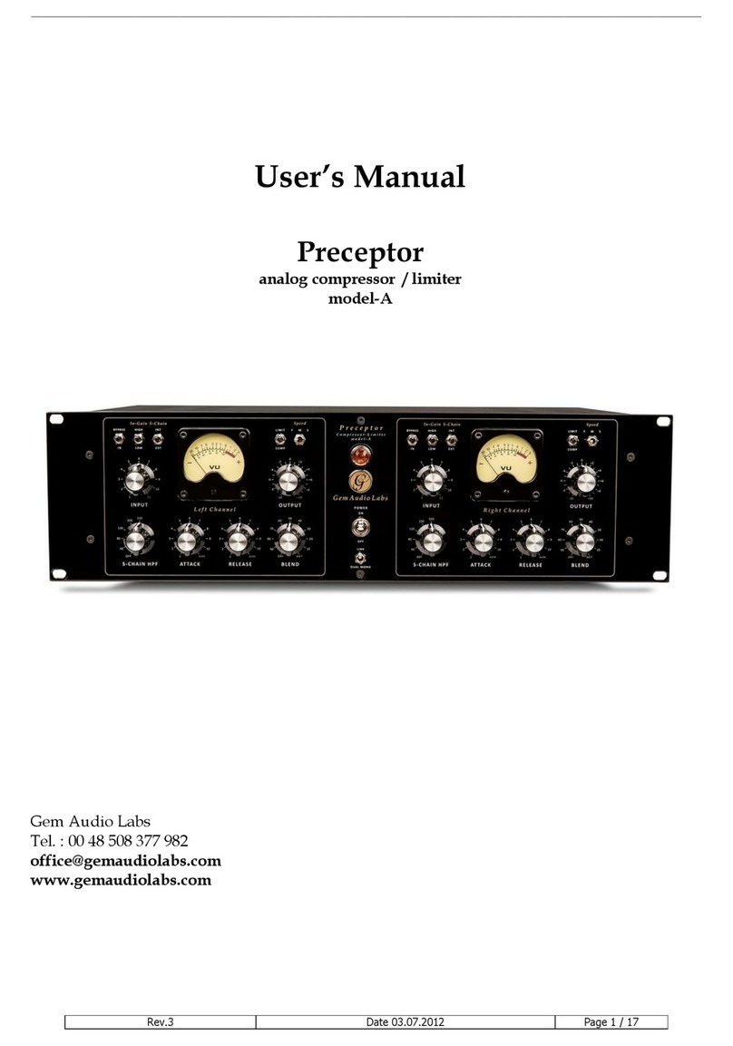 Gem Audio Labs Preceptor user manual