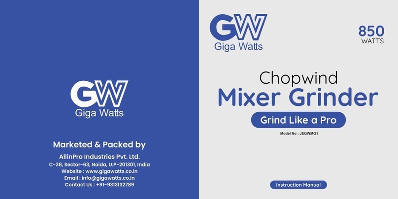 Giga Watts JEGWMG1 User manual