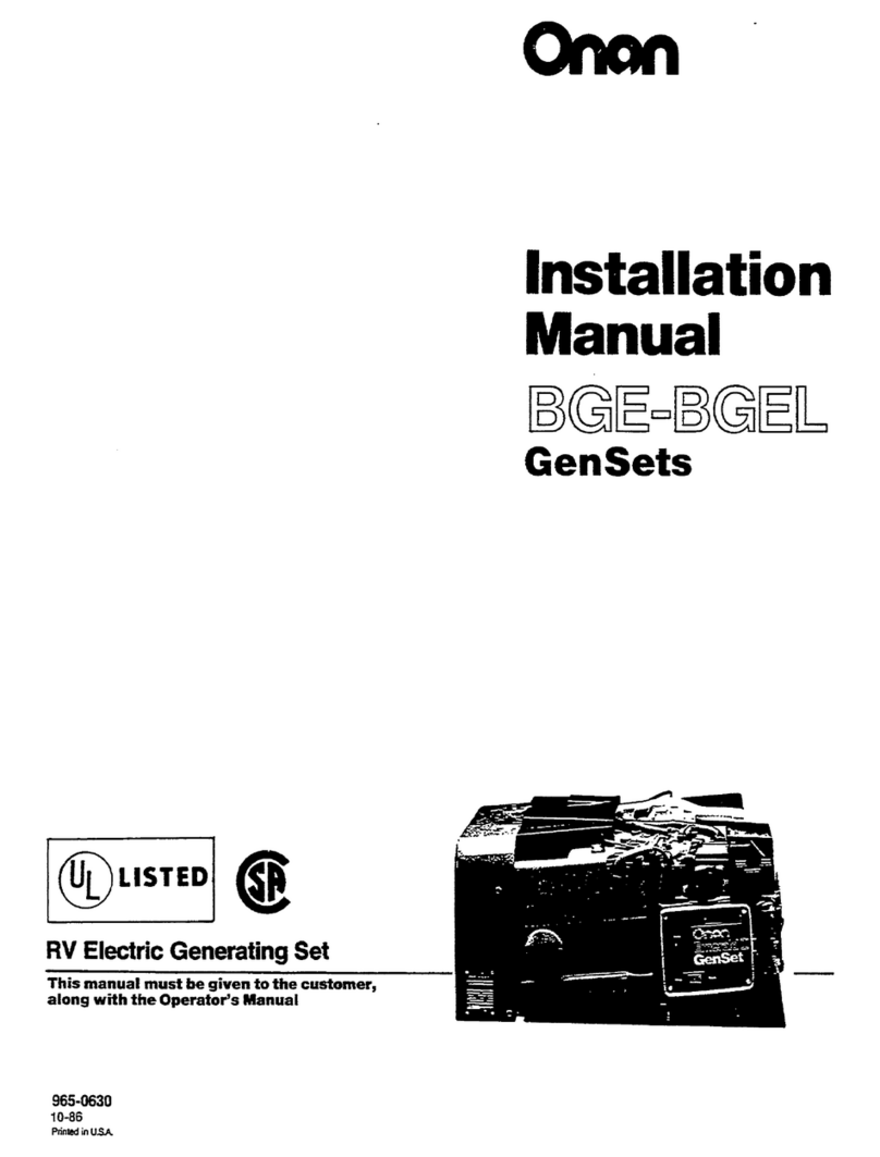 Onan BGE User manual