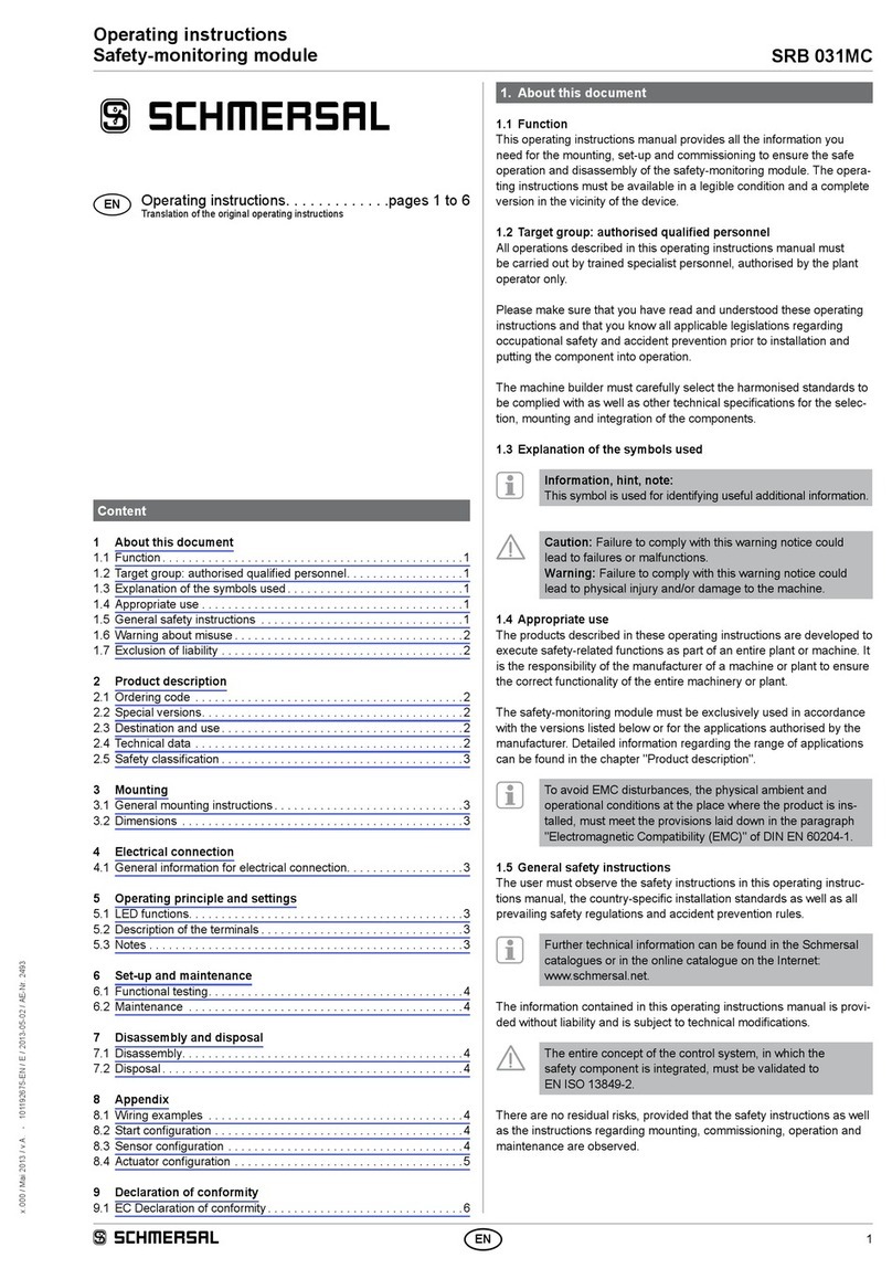 schmersal SRB 031MC operating instructions