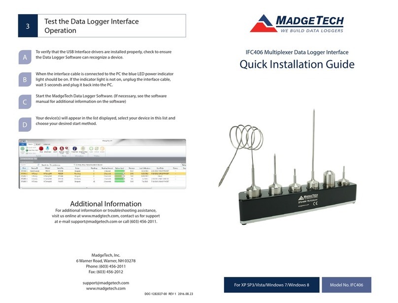MadgeTech IFC406 Quick installation guide