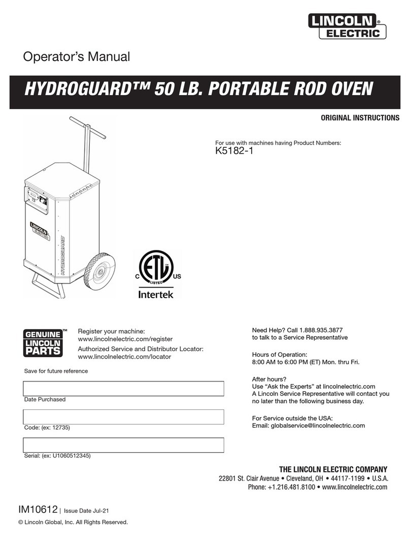 Lincoln Electric HYDROGUARD K5182-1 Operator's manual